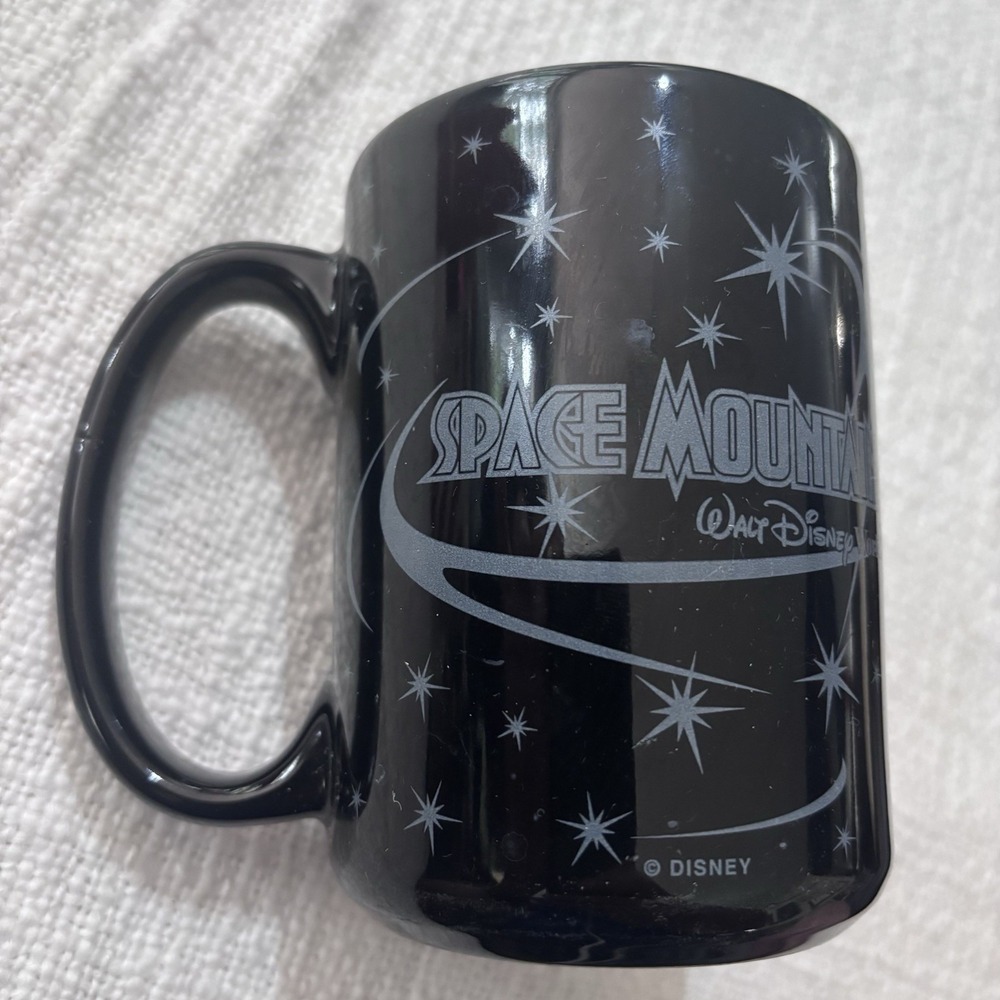 Rare Disney Store Disneyland California SPACE MOUTAIN Ride Coffee Mug Black